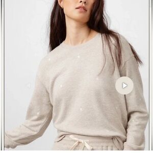 Rails Womens Size Small Ramona Embroidered Star Sweater Heather Brown and pants!